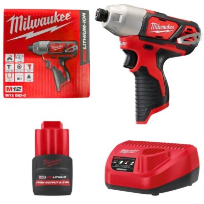 Máy bắn vít pin 12V MILWAUKEE M12 BID-0 + Pin M12HB2.5 + Sạc C12C