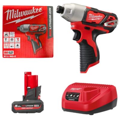 Máy bắn vít pin 12V MILWAUKEE M12 BID-0 + Pin M12HB5 + Sạc C12C