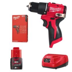 Combo Máy khoan búa 12V Milwaukee M12 BLPDRC-0 + Pin M12B2 + Sạc C12C