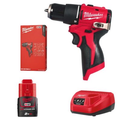 Combo Máy khoan búa 12V Milwaukee M12 BLPDRC-0 + Pin M12B2 + Sạc C12C
