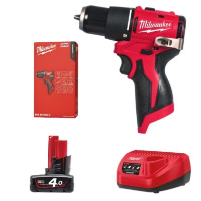 Combo Máy khoan búa 12V Milwaukee M12 BLPDRC-0 + Pin M12B4 + Sạc C12C