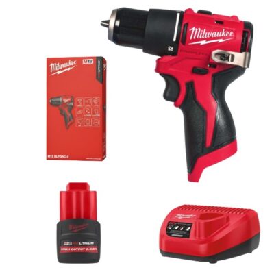 Combo Máy khoan búa 12V Milwaukee M12 BLPDRC-0 + Pin M12HB2.5 + Sạc C12C