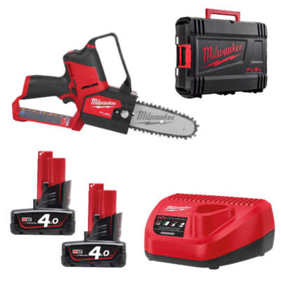 Máy cưa xích pin chính hãng Milwaukee M12 FHS-0X + Pin 2 M12B4 + Sạc C12C