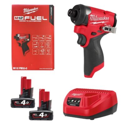 Máy vặn vít Milwaukee M12 FID2-0 + 2 Pin M12B4 + Sạc C12C
