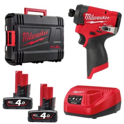 Máy vặn vít Milwaukee M12 FID2-0X + 2 Pin M12B4 + Sạc C12C