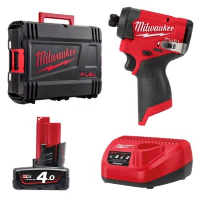 Máy vặn vít Milwaukee M12 FID2-0X + Pin M12B4 + Sạc C12C