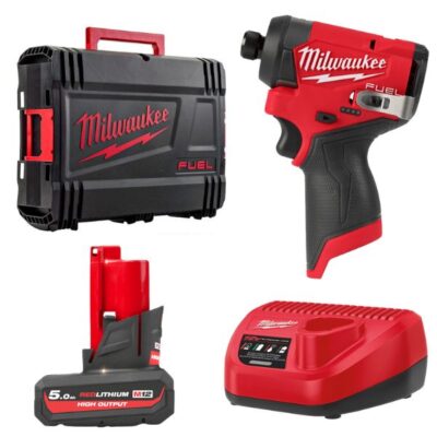Máy vặn vít Milwaukee M12 FID2-0X + Pin M12HB5 + Sạc C12C