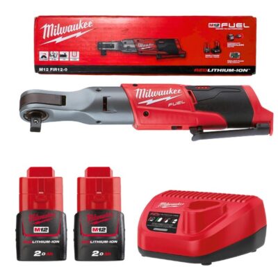Máy siết bu lông góc Milwaukee M12 FIR12-0 + 2 Pin M12B2 + Sạc C12C