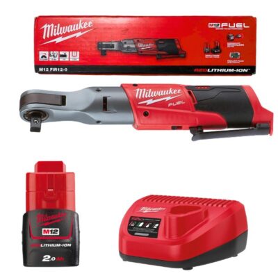 Máy siết bu lông góc Milwaukee M12 FIR12-0 + Pin M12B2 + Sạc C12C