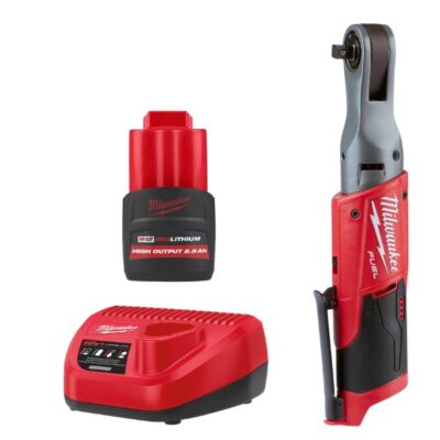 Máy siết bulong góc thân dài M12 FIR38LR-0 + Pin M12HB2.5 + Sạc C12C (Hộp giấy)