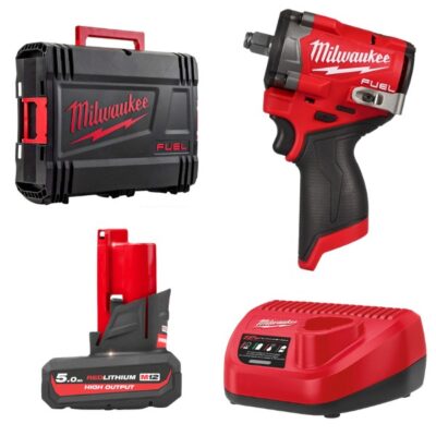 Máy siết bu lông 1/2 inch MILWAUKEE M12 FIW2F12-0X0 + Pin M12HB5 + Sạc C12C