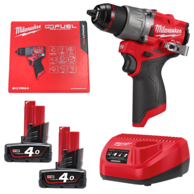 Máy khoan động lực Milwaukee M12 FPD2-0 + 2 Pin M12B4 + Sạc C12C
