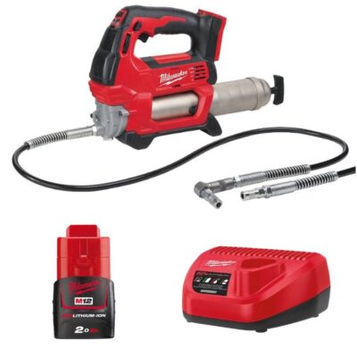 Combo Máy bơm mỡ Milwaukee M12 GG-0 + M12B2 + C12C