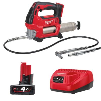 Combo Máy bơm mỡ Milwaukee M12 GG-0 + M12B4 + C12C