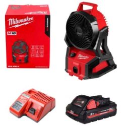 Quạt dùng pin Milwaukee M18 AFG2-0 + M18HB3 + M12-18C