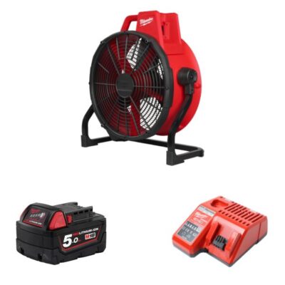 Combo Quạt pin công nghiệp 18V Milwaukee M18 ARFHP + M18B5 + M12-18C