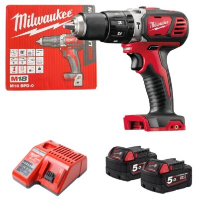 Máy khoan pin 18V MILWAUKEE M18 BPD-0 + 2 Pin M18B5 + Sạc M12-18C