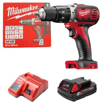 Máy khoan pin 18V MILWAUKEE M18 BPD-0 + Pin M18B2 + Sạc M12-18C