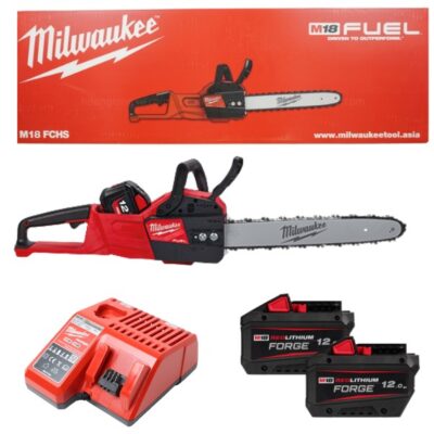 Máy cưa xích dùng pin Milwaukee M18 FCHS-0G0 + 2 Pin M18FB12 + Sạc M12-18C
