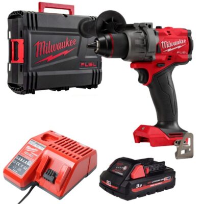 Máy khoan vặn vít cầm tay Milwaukee M18 FDD3-0X + Pin M18HB3 + Sạc M12-18C