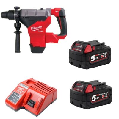 Combo Máy khoan bê tông Milwaukee M18 FHM-0C0 + 2 M18B5 + M12-18C