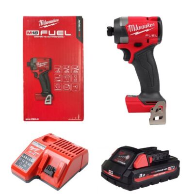 Máy bắt vít Milwaukee M18 FID3-0 + Pin M18HB3 + Sạc M12-18C