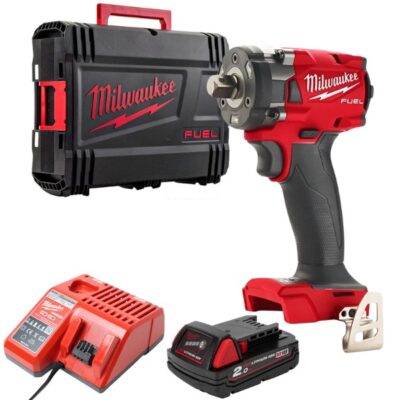 Máy siết bu lông Milwaukee M18 FIW212-0X0 + Pin M18B2 + Sạc M12-18C