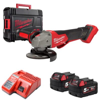 Máy cắt cầm tay Milwaukee M18 FSAGV125XPDB-0X0 + 2 Pin M18B5 + Sạc M12-18C
