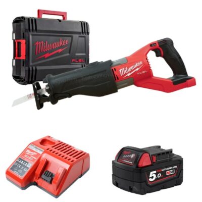 Máy cưa kiếm dùng pin Milwaukee M18 FSX-0C + Pin M18B5 + Sạc M12-18C
