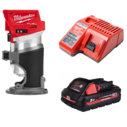 Combo máy phay cầm tay Milwaukee M18 FTR-0X0 + M18HB3 + M12-18C