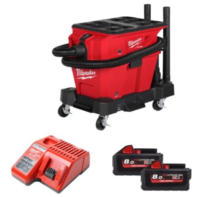 Máy hút bụi khô ướt 23 lít dùng pin Milwaukee M18 FVC23L + 2 Pin M18HB8 + Sạc M12-18C