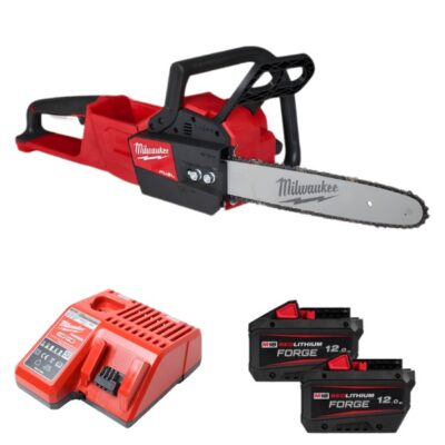 Combo Máy cưa xích dùng pin Milwaukee M18 FCHSC-0G0 + 2 M18FB12 + M12-18C