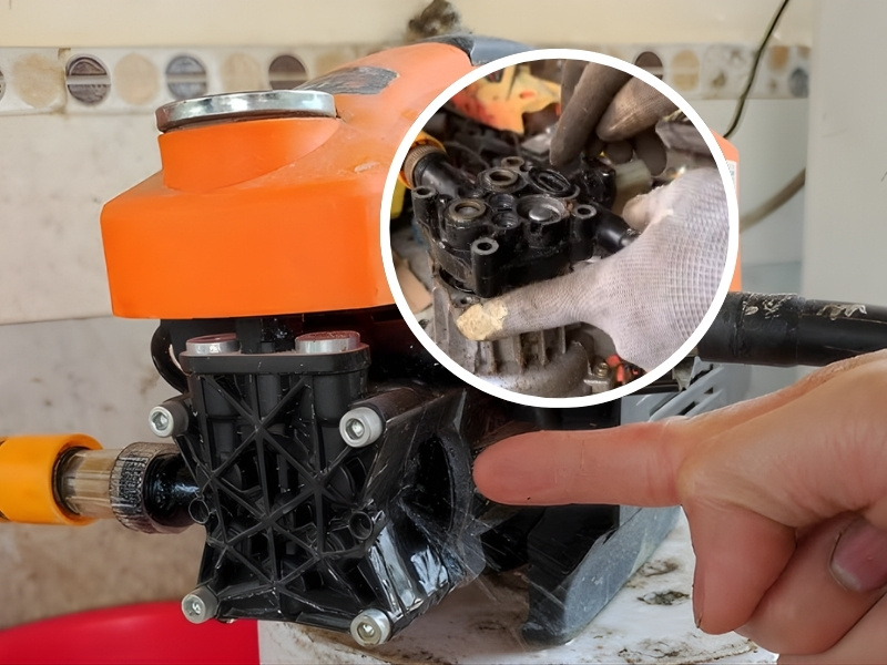 máy rửa xe bị rò nước 