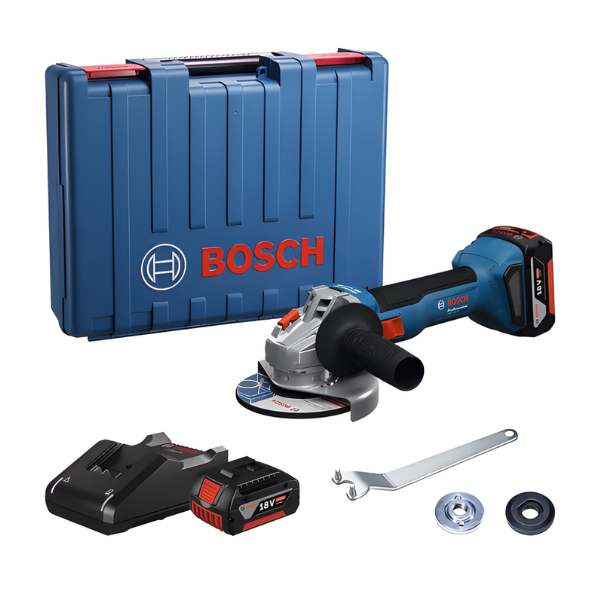 Combo Máy mài góc pin công tắc trượt Bosch GWS 18V-8 + 2 Pin 4.0Ah 1 Sạc