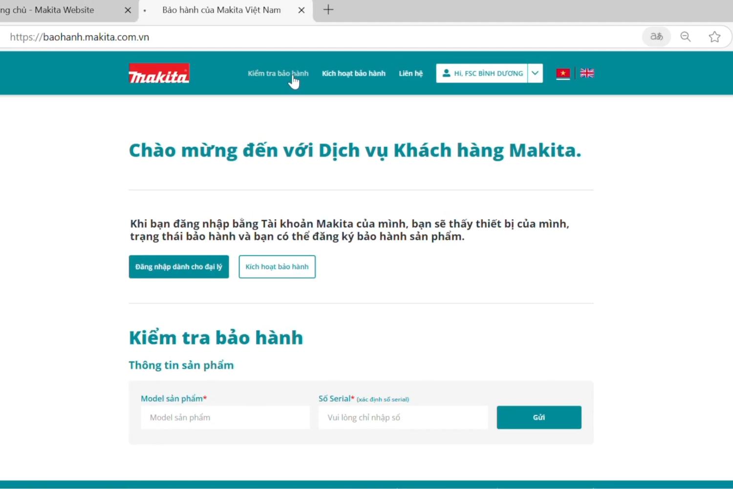 Hướng dẫn cách kiểm tra thời hạn bảo hành của máy Makita