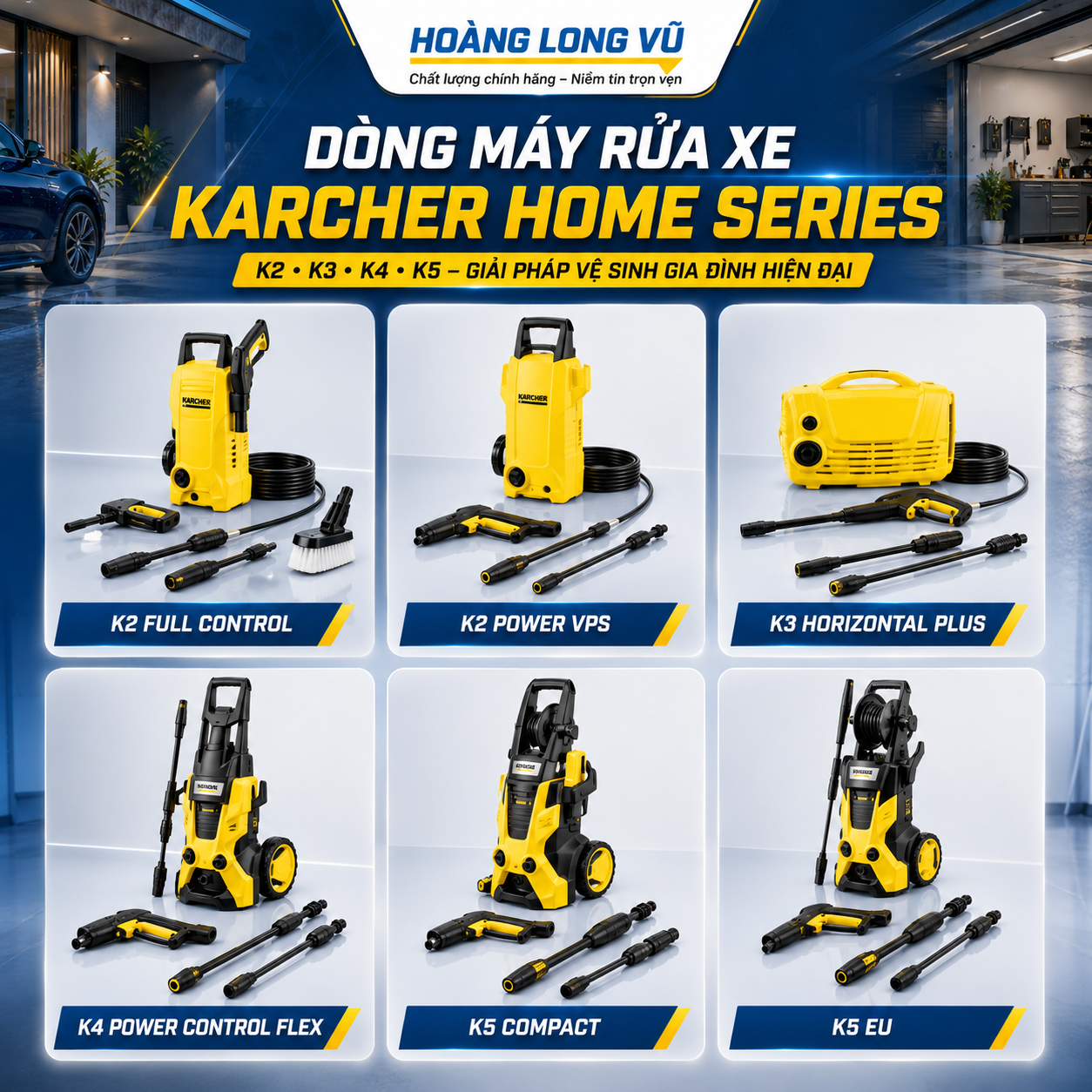 Các dòng máy rửa xe gia đình Karcher (home)