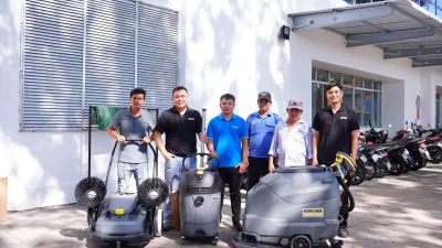 Bàn Giao Bộ 3 Máy Thiết Bị Làm Sạch Karcher Professional Tại Nhà Máy May