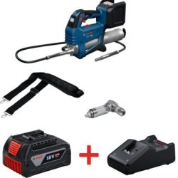 Combo Máy bơm mỡ dùng pin GFP 18V-10 BOSCH + Pin 18V 4.Ah + Sạc GAL 18V-40 BOSCH