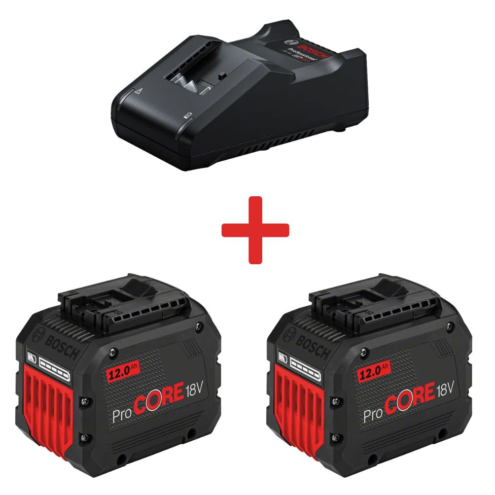 Combo 2 Pin 18V 12.0Ah PROCORE + Sạc nhanh GAL 18V-40 BOSCH