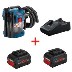 Combo máy hút bụi dùng pin GAS 18V-10L + 2 Pin 18V 8.0Ah PROCORE + 1 Sạc GAL 18V-40 BOSCH