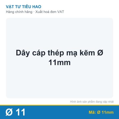 Dây cáp thép mạ kẽm Ø 11mm (mét)