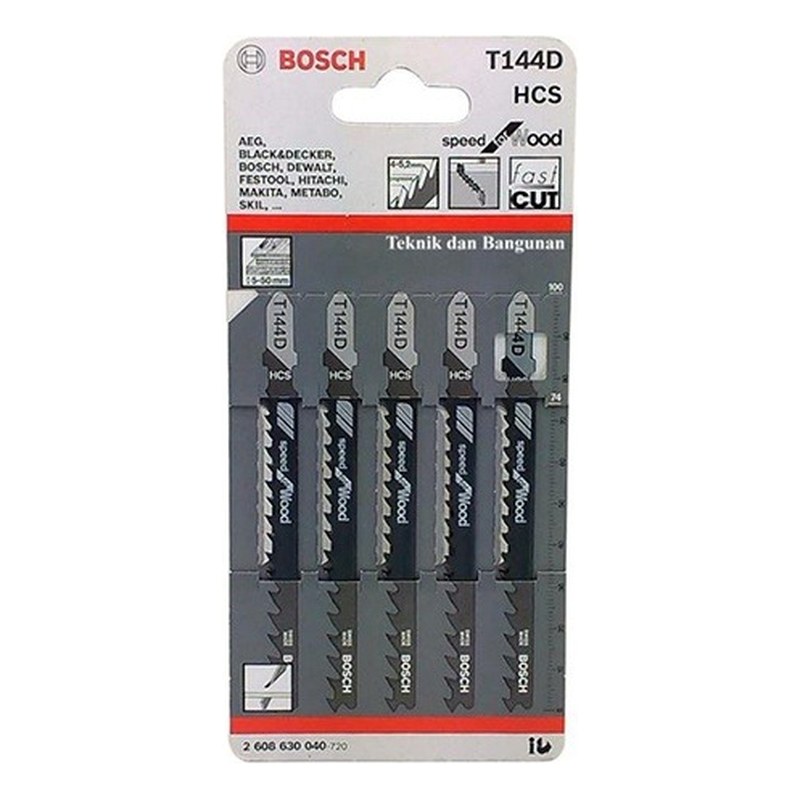 Lưỡi cưa lọng T144D Gỗ (bộ 5 lưỡi) BOSCH