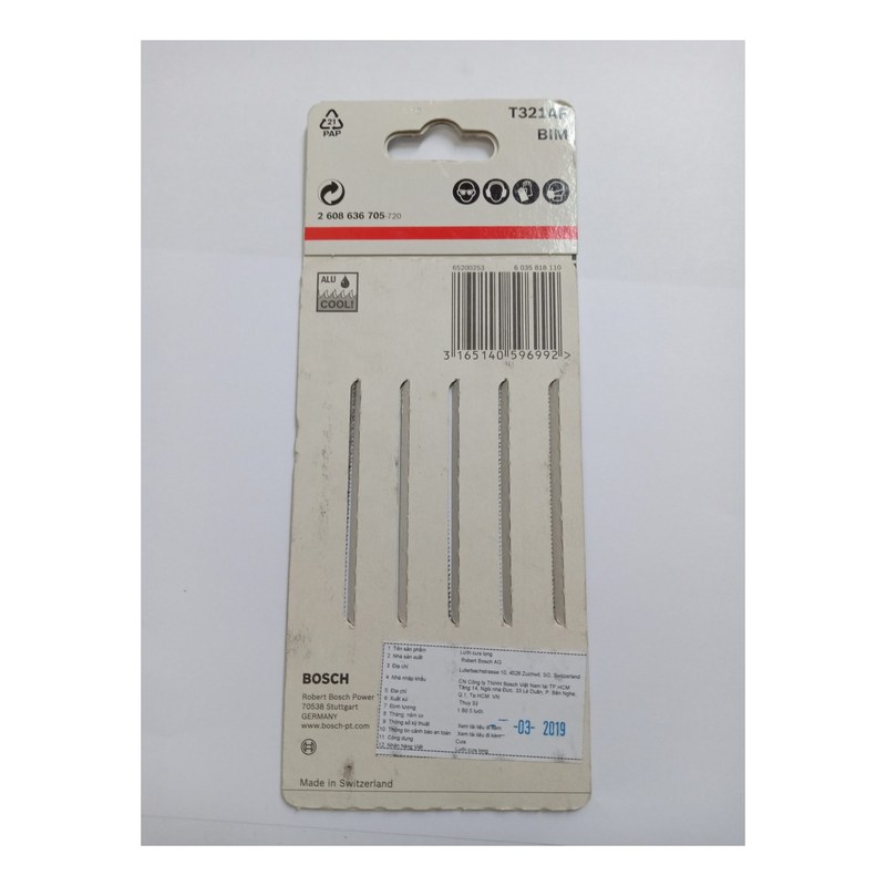 Lưỡi cưa lọng T321AF Sắt (bộ 5 lưỡi) BOSCH
