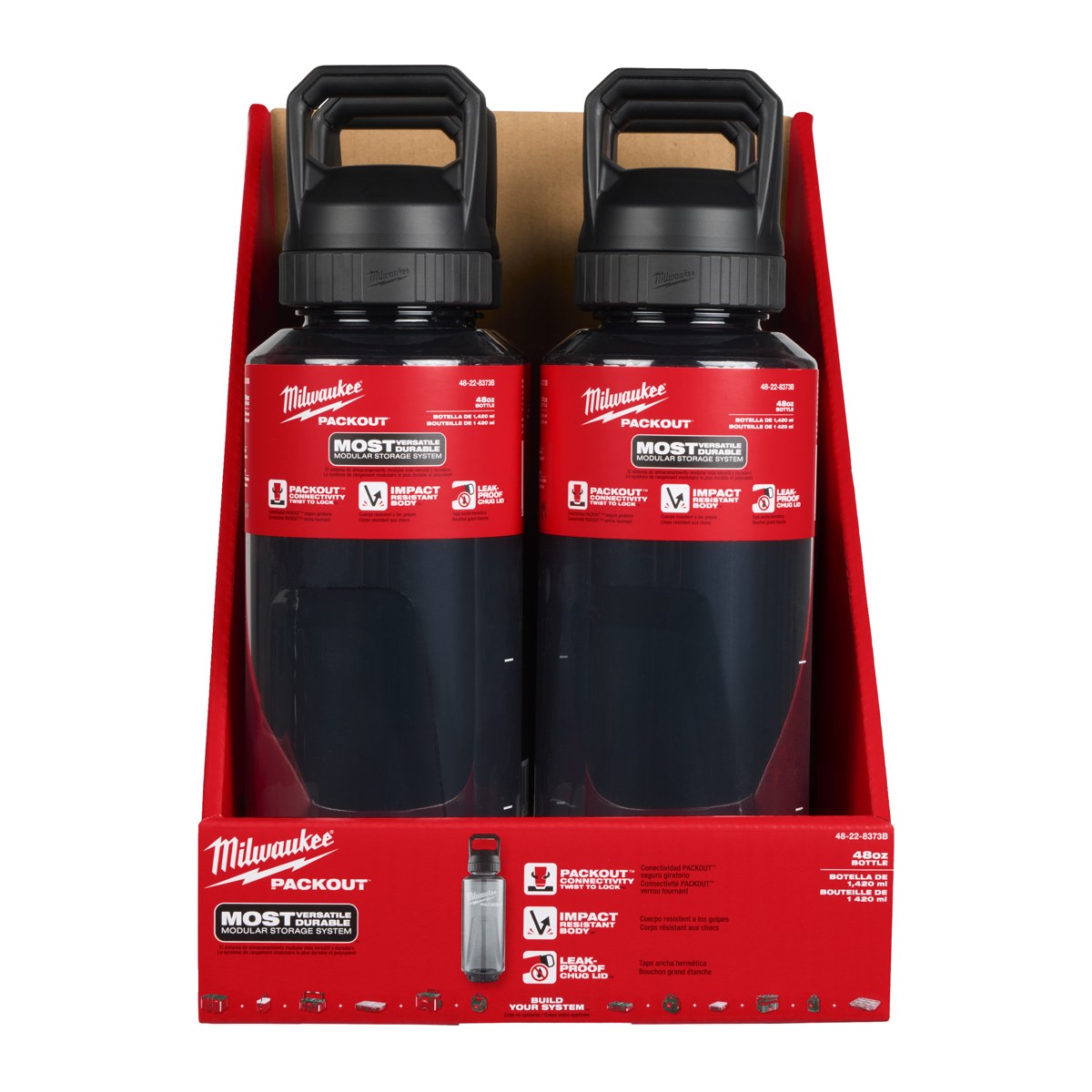Bình nhựa PACKOUT 740ml màu đen 4932498639 Milwaukee