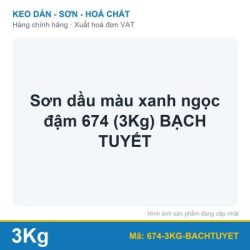 Sơn dầu màu xanh ngọc đậm 674 (3Kg) BẠCH TUYẾT (lon)