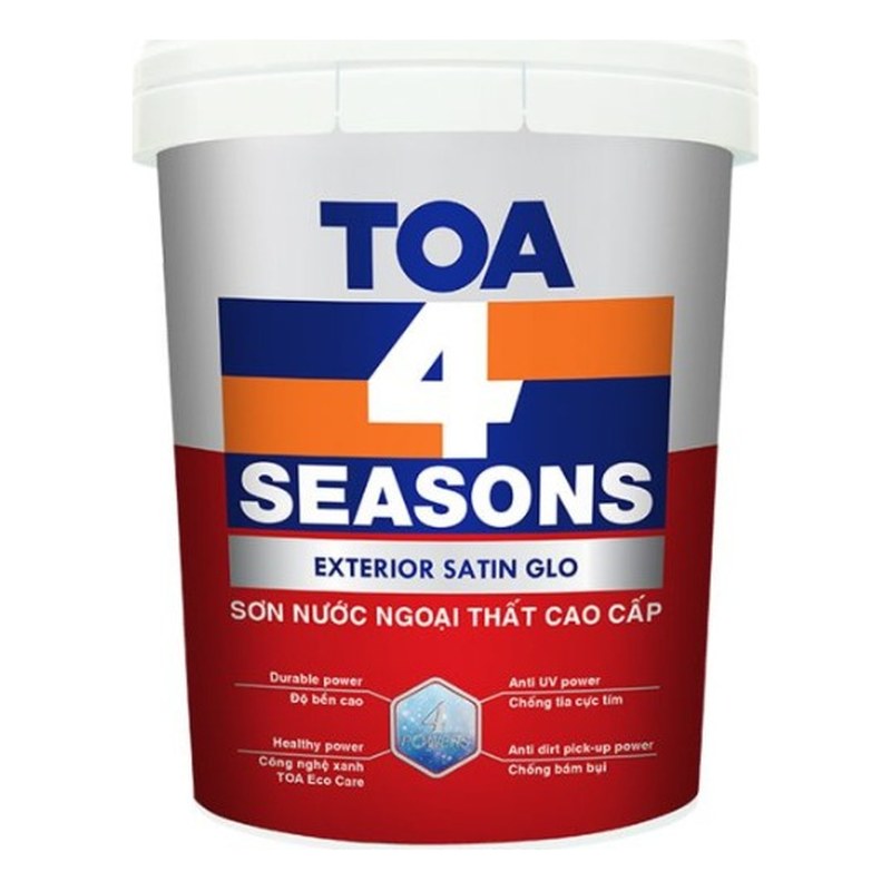 Sơn nước ngoại thất 4 Seasons màu đỏ 8085 (5L) TOA