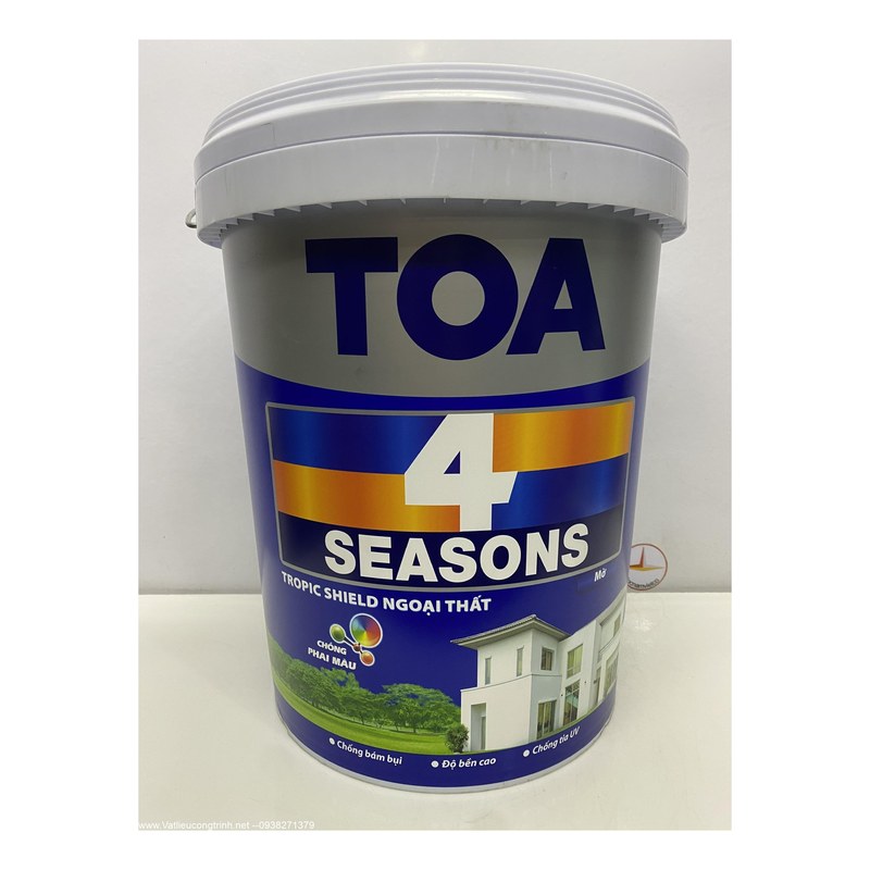 Sơn nước ngoại thất 4 Seasons Tropic Shield màu đen 8253 (5L) TOA
