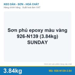 Sơn phủ epoxy màu vàng 926-N139 (3.84kg) SUNDAY (lon)