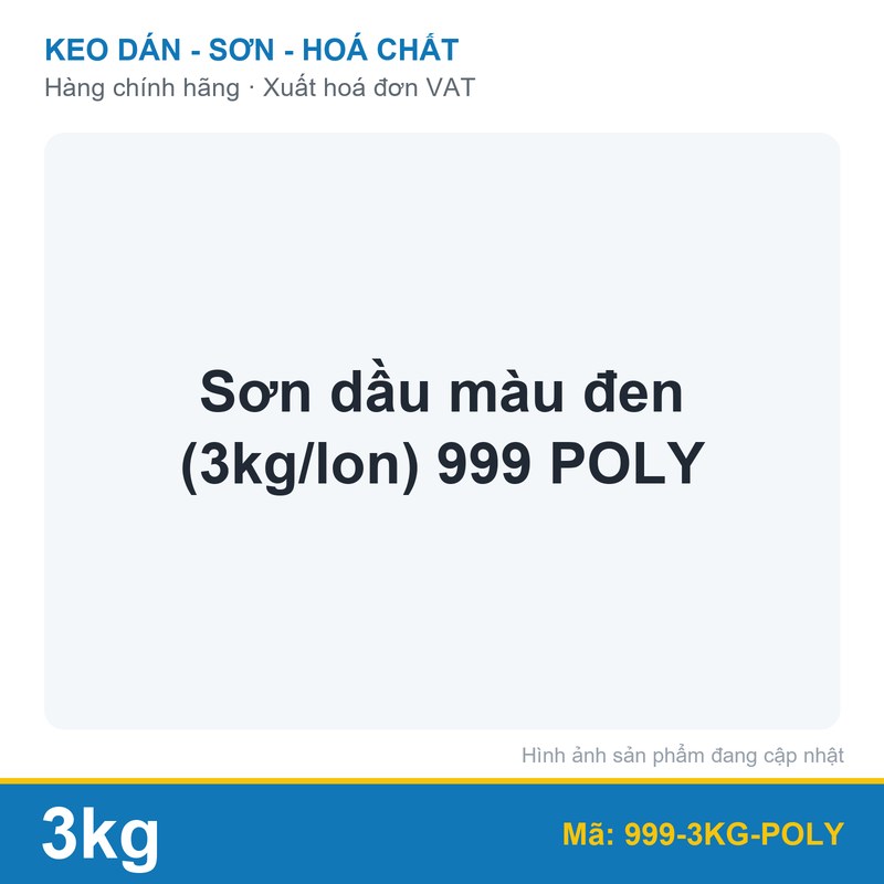 Sơn dầu màu đen (3kg/lon) 999 POLY