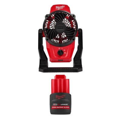 Quạt chạy pin Milwaukee M12 AF + Pin M12 HB2.5 ASIA